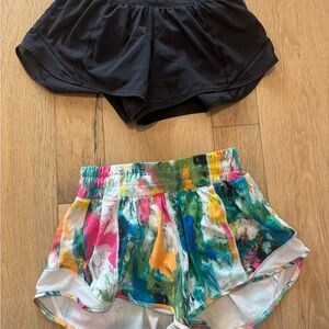 2 pairs of Lululemon hottie hot shorts